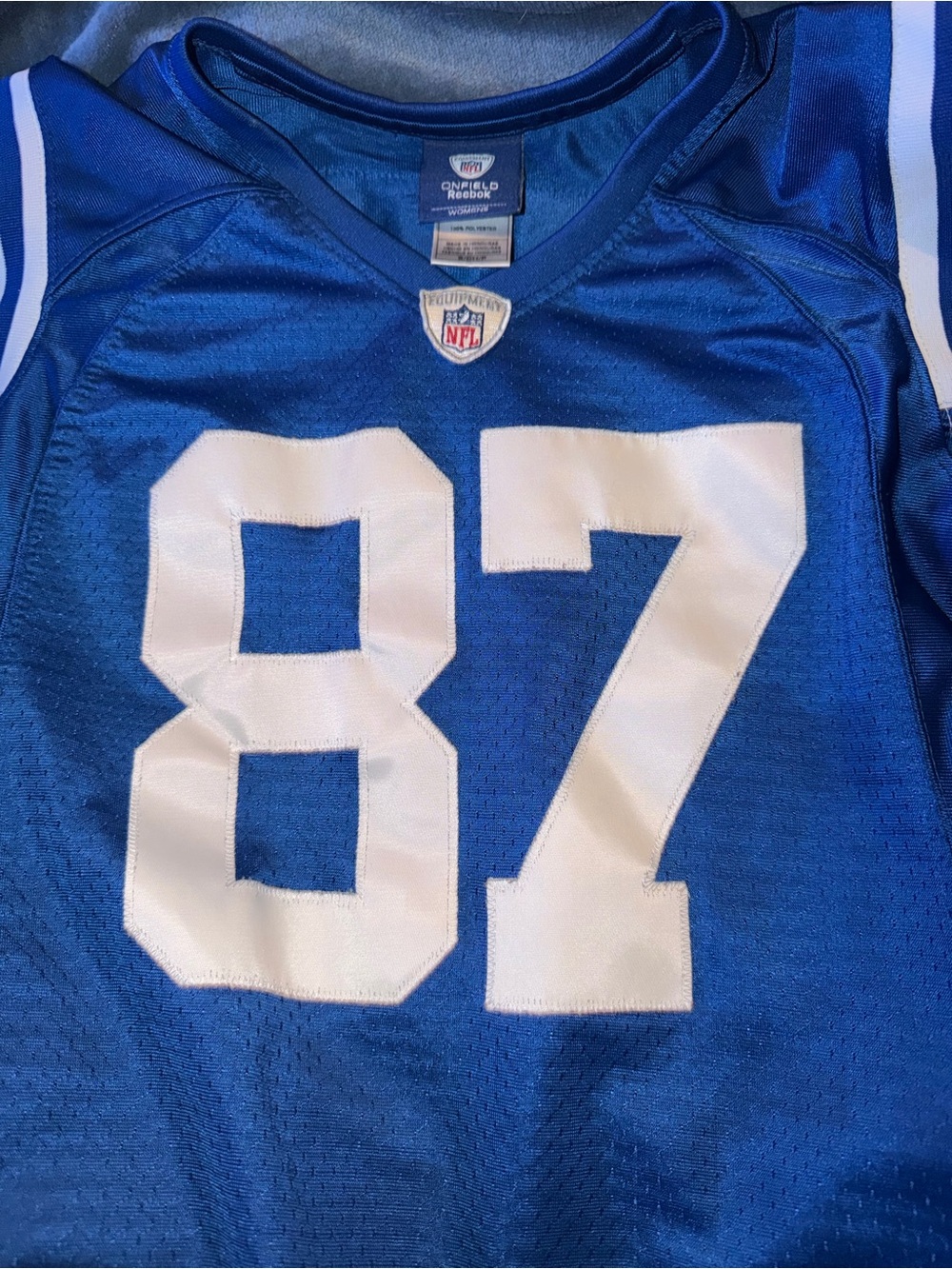 Reebok Royal Blue Football Jersey with White Accents